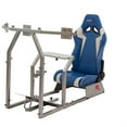 thumbnail image 5 of GTR Simulator GTAF Model Racing Simulator Cockpit Silver Frame Blue/White Seat For Sim Racing, 5 of 9