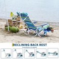 thumbnail image 4 of Ataucjin Backpack Low Beach Chair for Adults,Reclining Heavy-Duty Folding Chair with Adjustable Backrest & Backpack Straps for Travel,Camping,Beach,1 PCS, 4 of 9