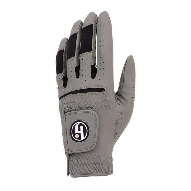 HJ Mens Gripper Golf Glove worn on Left Hand Steel Gray XXlarge