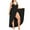 Black, variant on Women's Sexy Deep V-Neckline Maxi Backless Beach Dress Bikini Wrap Swimsuit Strap Cover Up Plus Dresses