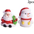 thumbnail image 1 of Bangcool 2PCS Christmas Resin Ornament Cute Mini Santa Ornament Holiday Desktop Decor, 1 of 10