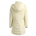 thumbnail image 3 of Vedolay Womens Parkas Hooded Zip Up Thickened Long Jacket Maxi Parka Coat Khaki,L, 3 of 3