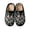 Black 1, variant on YgkuHd Women's Halloween Fuzzy Slippers Soft Warm Indoor House Slippers Rubber Sole Home Shoes for Bedroom Living Room