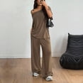 thumbnail image 5 of 2 Piece Sets for Women Plus Size Going out Round-Neck Short Sleeve And Long Pants Casual 2PC Sets, 5 of 6