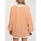 thumbnail image 5 of Camiseta de Larga Extragrande para Mujer, Túnica A Rayas con Bloques de Color, Sudadera Holgada de Otoño con Cuello Redondo Naranja L, 5 of 10