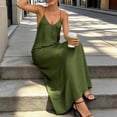 thumbnail image 5 of YTCAMLO Backless Womens Cami Dress Casual Summer Spaghetti Strap Sleeveless Smocked Maxi Dresses Loose Fit Vacation Sundress, 5 of 9