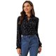thumbnail image 2 of Blusa Allegra K con cuello con volantes y lazo para mujer manga larga campana vintage L, 2 of 2