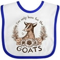 thumbnail image 3 of Inktastic I'm Only Here for the Goats Boys or Girls Baby Bib, 3 of 4