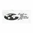 thumbnail image 1 of Saying Gym Towel, Explore the World Around You Typography Travel Motivation on Plain Background, One-Sided Quick Dry Microfiber for Beach Fitness & Swimming, 60" x 30", Charcoal Grey, by Ambesonne, 1 of 2