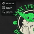 thumbnail image 4 of Men's Star Wars: The Mandalorian Grogu St. Patrick's Day May the Luck Be With You Graphic Tee Black Large, 4 of 10