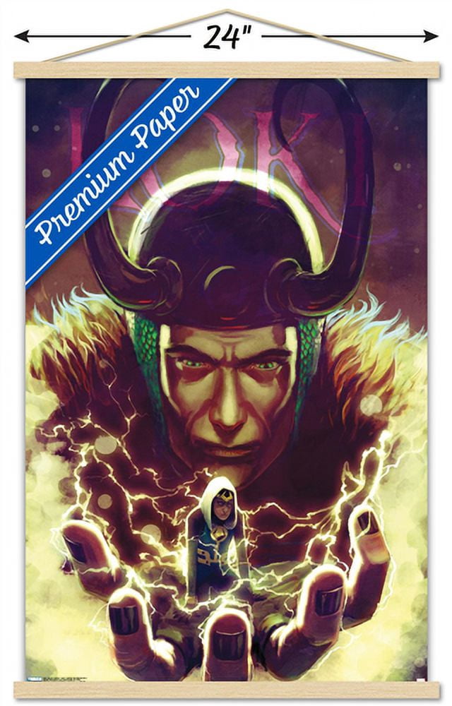 Marvel Comics - Loki - Journey Into Mystery #645 Wall Poster with Wooden Magnetic Frame, 22.375" x 34"
