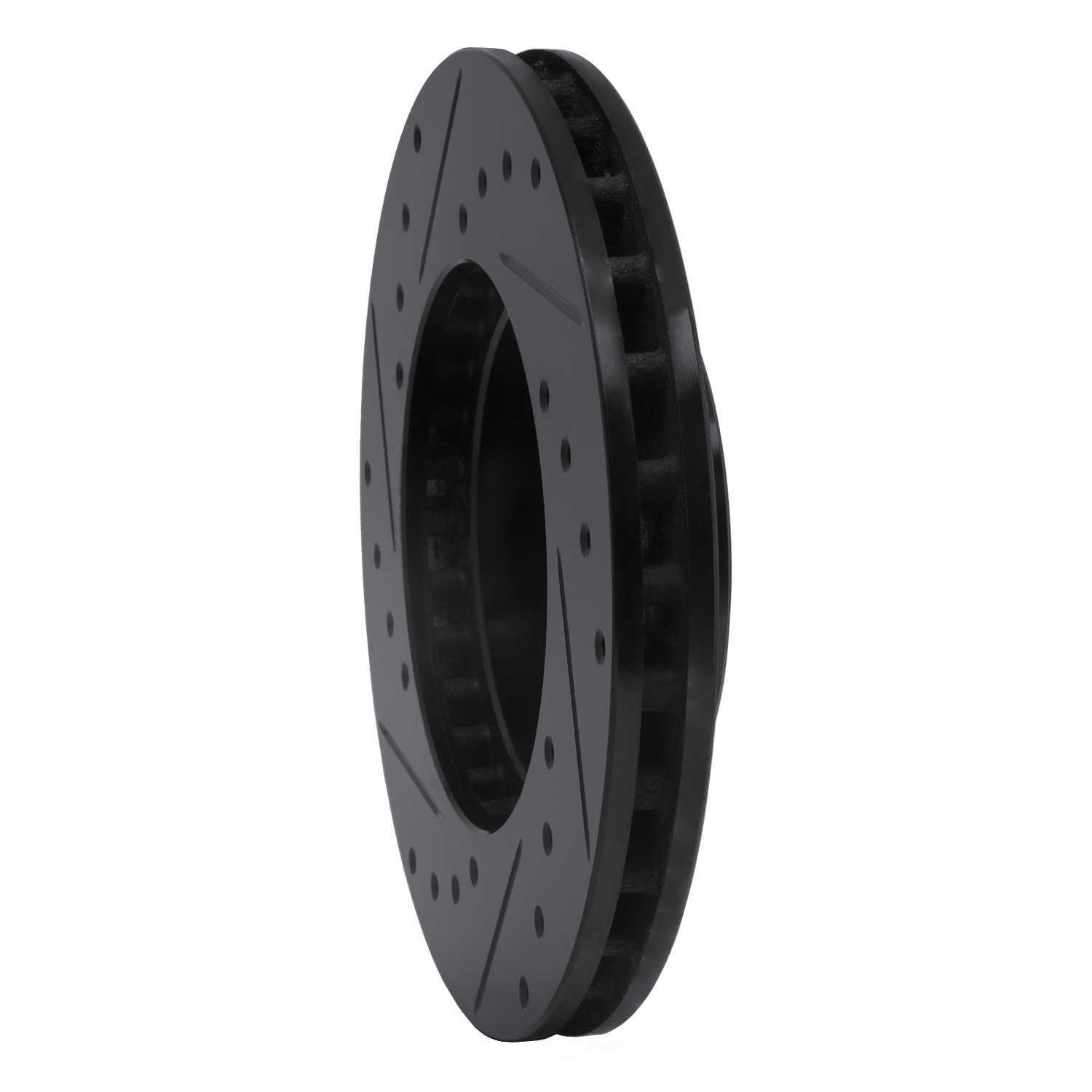 Dynamic Friction Company 633-76036R DFC Brake Rotor - Drilled And Slotted - Black