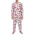 thumbnail image 3 of Hirioo Watermelon for Men's Pajama Sets 2 Piece Pjs Men's Long-Sleeved Pajama Set Button Down Sleepwear,S-XXL-Large, 3 of 7