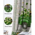 thumbnail image 3 of St. Patrick's Day Kitchen Curtains Green Truck Shamrock Gold Coin Wooden Cafe Short Curtains for Bathroom Blackout Window Curtain Small Window Treatment Drapes for Bedroom Living Room 27.5"x39"x2, 3 of 9