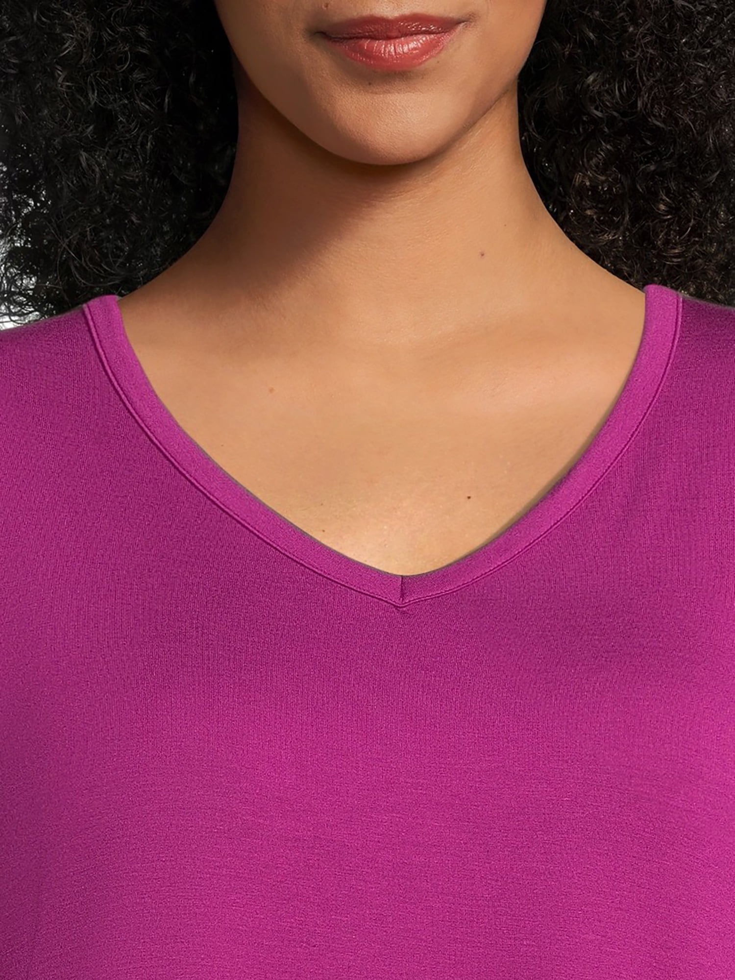Terra & Sky Women's Plus Size V-Neck Tunic T-Shirt