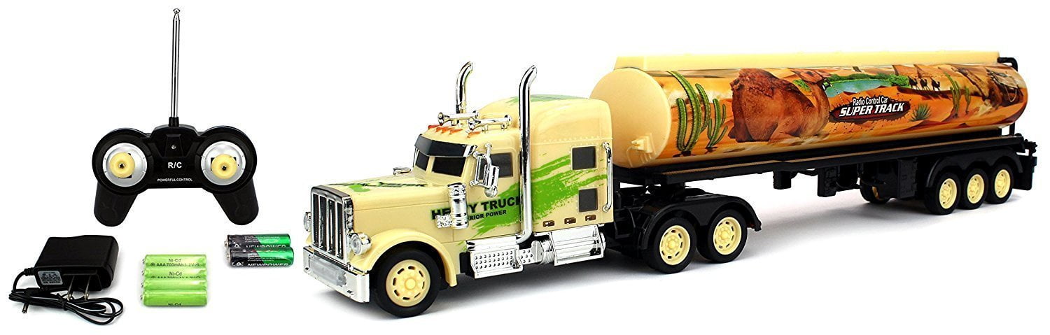 Velocity Toys Egyptian Camel Express 12 Wheel Semi Trailer Battery Operated Remote Control RC