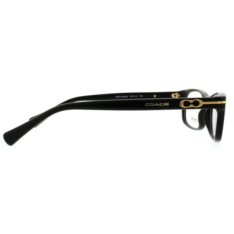 Coach HC6054 5002 Elise Black Rectangular Women s Acetate Eyeglasses