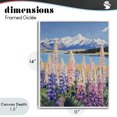 thumbnail image 4 of Stupell Industries Modern Mountains & Wildflowers by Lake White Framed Giclee Art, 11 x 14, by The Prints Vibe, 4 of 8