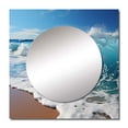 thumbnail image 2 of Designart "Aqua Force Of The Sea Surge I" coastal Turquoise Large Square Mirror - Square Bedroom Mirror Printed Wall Decor - Coastal Square Printed Wall Mirror Art, 2 of 5