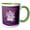 Green/White, variant on 3drose, Maid of Honor, Plum Pink Rose Frame with Bow, 11oz Two-tone Yellow Mug