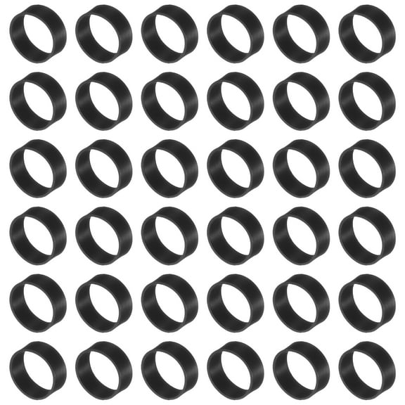 60Pcs Silicone Rubber Bands,10mm/0.4" Rubber Bands Rings Cable Ties, Black