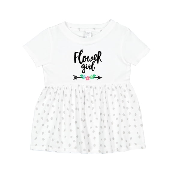 Inktastic Flower Girl with Arrow and Flowers Girls Baby Dress