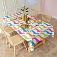 thumbnail image 3 of Colorful Funny Dachshund Rectangle Tablecloth 60"x120",Waterproof Polyester Rectangle Table Cloth, Wipeable Spillproof Polyester Tablecloth for Dining, Camping, Indoor and Outdoor, 3 of 6