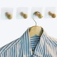 thumbnail image 2 of Wall Hooks Natural Mini Self Adhesive Hook Wooden Robe Hook Hat Clothes Wall Mount Hook Hanger Towel Rack Bedroom Decoration Wood Multipurpose Hook 4 Pcs, 2 of 5