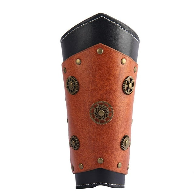 Steampunk Cuero de la PU Guardia de la muñeca Remache Guardia de la pulsera Brazalete Negro Sunnimix protector de muñeca remache punk