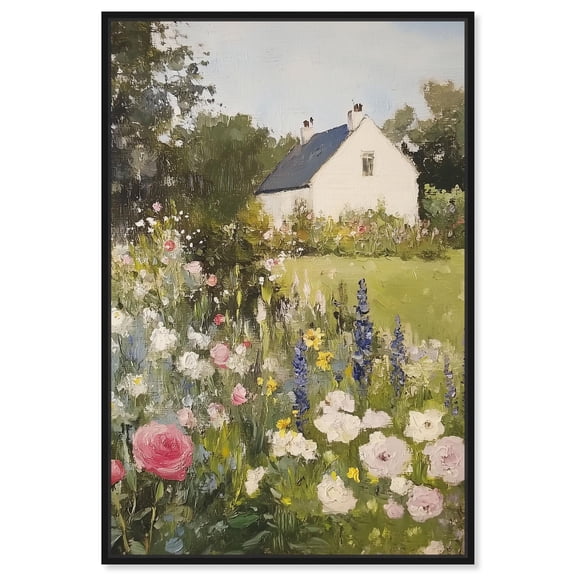 Floral Farmhouse II Canvas Nature Wall Decor by Art Remedy, Black Frame, 10 x 15