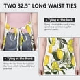 thumbnail image 6 of Yellow Lemon Fruit Berries Beige Pattern Apron-Garden Aprons for Women with Pockets-Cotton Linen Waterproof Kitchen Cooking Gardening Aprons Adjustable for Kitchen,Cooking,BBQ and Salon 33x27 Inch, 6 of 7