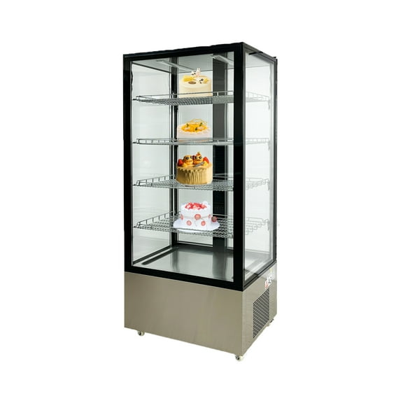 33 in. Four-Sided  Bakery Glass  Commercial Refrigerator Display Case 21.2 Cu. ft.