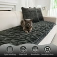 thumbnail image 3 of CJC Sofa Cover Fuzzy Couch Cover for Pets Dog Cat Washable Non-Slip Sofa Slipcover Cushion Protector Pets Friendly Mat (Dark Gray, 28'' x 59''), 3 of 9