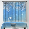 thumbnail image 5 of Winter Christmas Fabric Shower Curtains Snowflake Long Waffle Weave Bath Curtain Farmhouse Xmas New Year Shower Curtain for Kids Bathroom Decor Waterproof with Hooks,72x84 Inch, 5 of 6