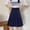 Navy, variant on Skirts for Women Skirt Timeless High Waist Pleated Midi Solid Color Women’s Fashion Half Skirt for Everyday Khaki 3XL