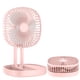 thumbnail image 1 of Mini ventilador portátil de pared para escritorio, plegable, eléctrico, recargable por USB, pequeño, color rosa, 1 of 12
