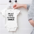 thumbnail image 5 of Not Crying Ordering Dinner Humor Romper Boys or Girls Infant Baby Brisco Brands 12M, 5 of 6