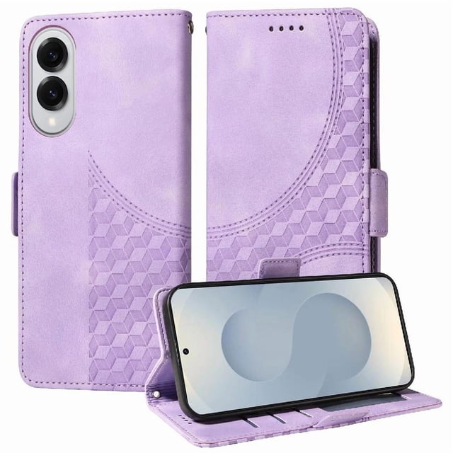 Funda GANGXUN para Samsung Galaxy S25 Edge con diseño acolchado elegante, cuero PU, protección total y ajuste preciso