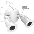 thumbnail image 2 of Commercial Electric Twin-Head White Outdoor Flood Light, 2 of 2