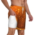 thumbnail image 2 of Kdxio Golden Giltter Print Men'S Swim Trunks With Compression Liner 7 Inch Inseam Quick Dry Swim Shorts, 2 of 7