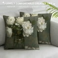 thumbnail image 3 of JEUXUS High-Quality Vintage Classical Still Life Rose,1871 Room Aesthetic Short Plush Pillowcase White, 3 of 5