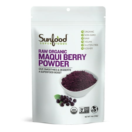 Superfood Berry - Sunfood Superfoods Organic Maqui Berry Powder, 4.0 Oz