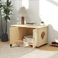 thumbnail image 2 of Gymax Meuble Cache-Litière pour Chat avec Portes à Griffer en Sisal, Rangement, Pieds en Métal Ajustables, 2 of 10