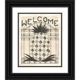 thumbnail image 1 of Shamp, Cindy 12x14 Black Ornate Wood Framed with Double Matting Museum Art Print Titled - Welcome Pineapple, 1 of 4