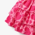 thumbnail image 6 of Barbie Girls Dresses Sleeveless Crew Neck Allover Heart Printed Mesh Tiered Ruffle Skirt Sizes 3-10, 6 of 8