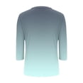 thumbnail image 5 of Jsaierl 3/4 Length Sleeve Womens Tops Casual V Neck Shirts Dressy Print Petite Blouses Work Dressy T-shirts Top S-3XL, 5 of 8