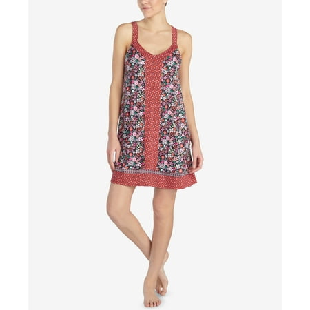 

Layla Womens Mixed-Print Short Chemise Nightgown