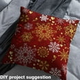 thumbnail image 2 of Castle Fairy Colorful Snowflakes Fabric by the Yard 5 Yards, Merry Christmas Fabric for Sewing, Xmas Theme Home Decor Fabric by the Yard, Red Gold Happy New Year Gifts, 2 of 6