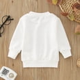 thumbnail image 3 of Gibobby Blusas De Niños Camisa deportiva de manga larga con estampado de para niños pequeños y niñas, ropa para niños(Blanco, 3-6 Meses), 3 of 5