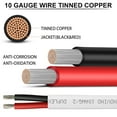 thumbnail image 2 of 10 Gauge Marine Wire,10 AWG 30ft Duplex Marine Grade Wire Tinned Copper Oxygen-Free Insulated Red& Black Electrical Cable for Boat/Automotive/RV/Camper/Trailer, 2 of 8